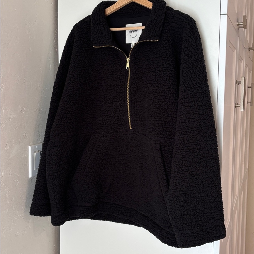 Aerie Supersoft Sherpa Zip Pullover Sweatshirt - XL